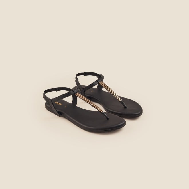 Mochi Women Black Casual Sandals (SKU: 33-1417-11-36)