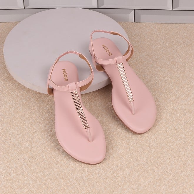 Mochi Women Pink Casual Sandals