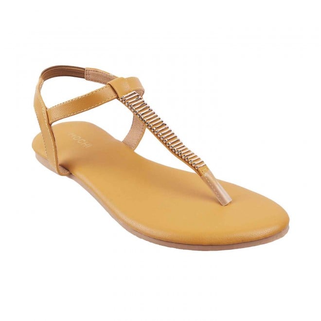 Mochi Yellow Casual Sandals