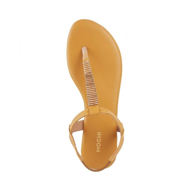 Mochi Women Yellow Casual Sandals (SKU: 33-1417-33-36)