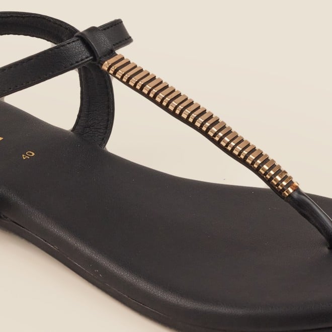 Mochi Women Black Casual Sandals (SKU: 33-1417-11-36)