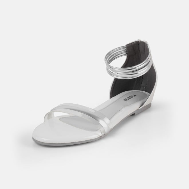 Mochi Women White Casual Sandals (SKU: 33-1445-16-36)