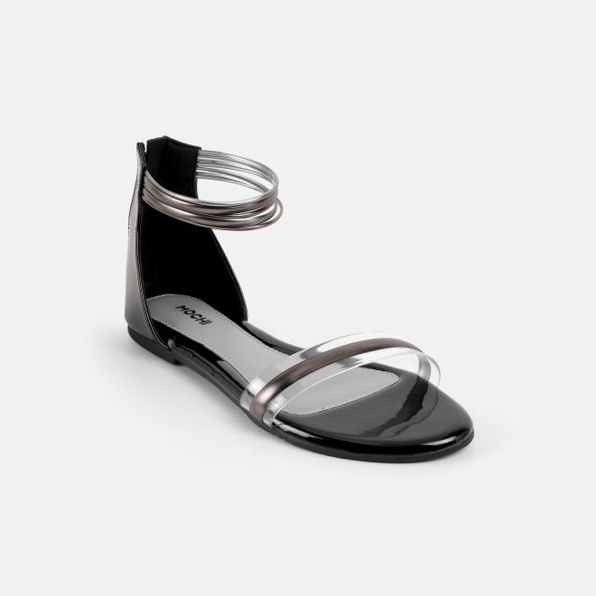 Mochi Women Black Casual Sandals