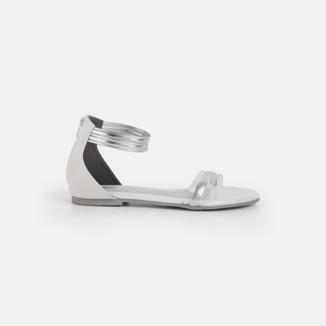 Mochi Women White Casual Sandals (SKU: 33-1445-16-36)