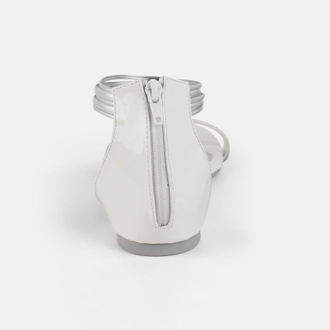 Mochi Women White Casual Sandals (SKU: 33-1445-16-36)