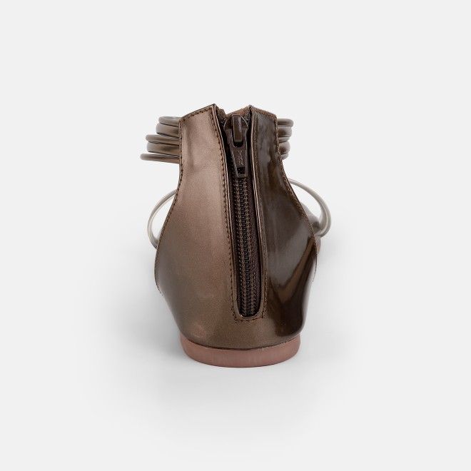 Mochi Women Bronze Casual Sandals (SKU: 33-1445-46-36)