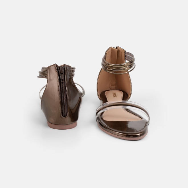 Mochi Women Bronze Casual Sandals (SKU: 33-1445-46-36)