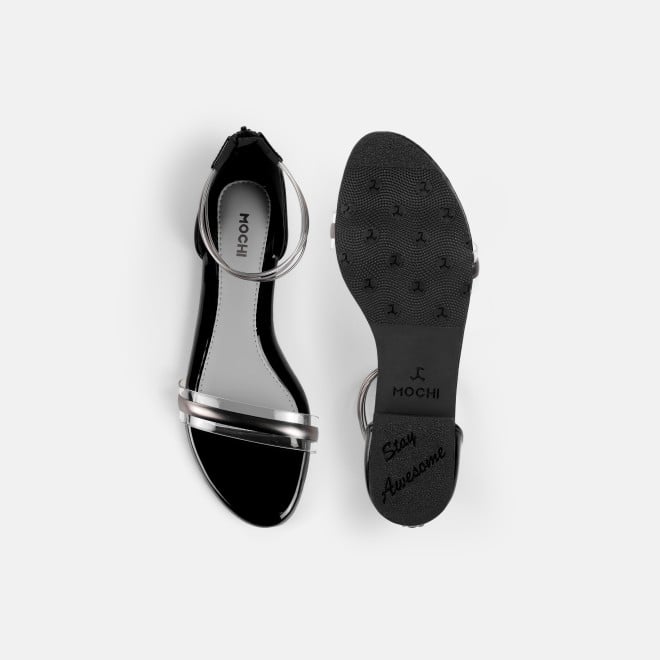 Mochi Women Black Casual Sandals (SKU: 33-1445-11-36)