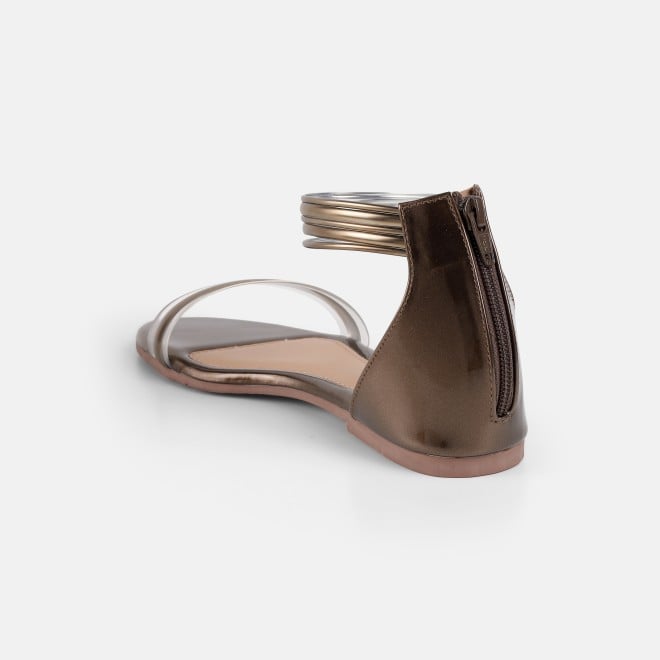 Mochi Women Bronze Casual Sandals (SKU: 33-1445-46-36)