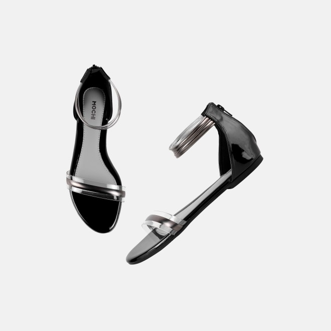 Mochi Women Black Casual Sandals (SKU: 33-1445-11-36)