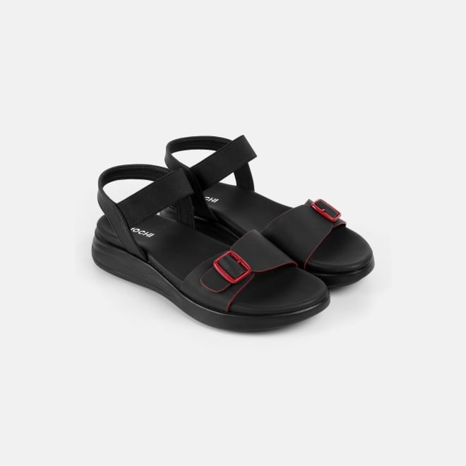 Mochi Women Black Casual Sandals (SKU: 33-1458-11-36)