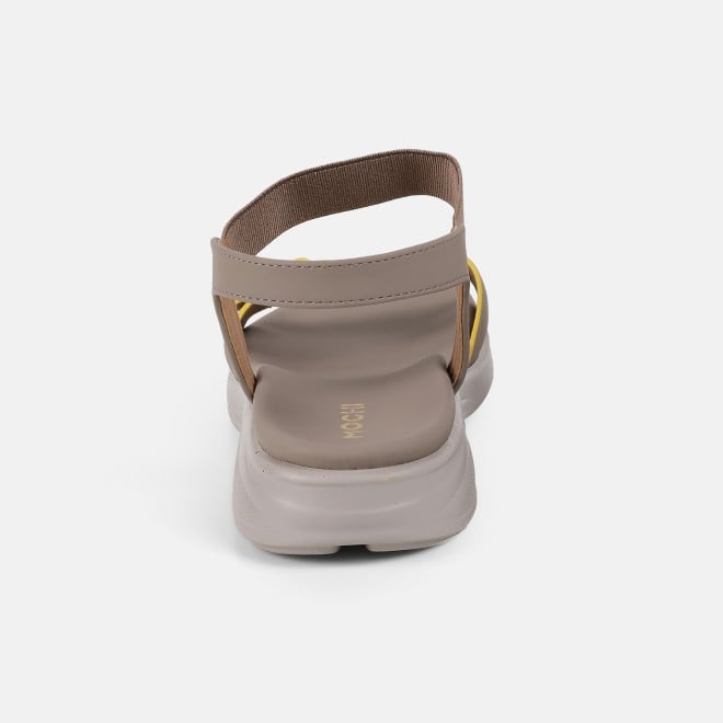 Mochi Women Beige Casual Sandals (SKU: 33-1458-20-36)