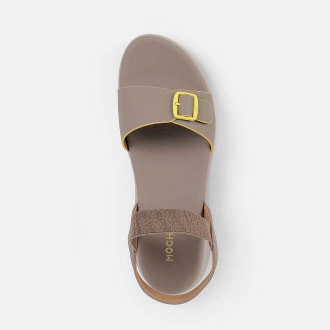 Mochi Women Beige Casual Sandals (SKU: 33-1458-20-36)