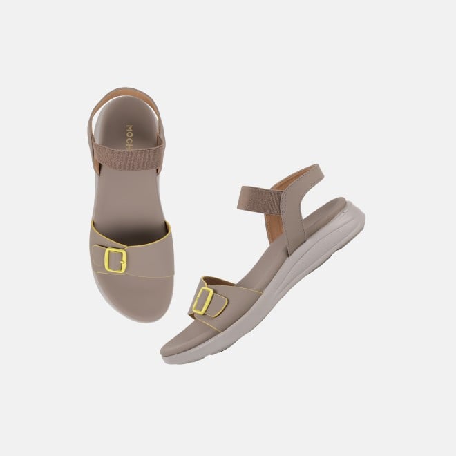 Mochi Women Beige Casual Sandals (SKU: 33-1458-20-36)