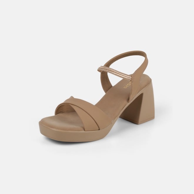 Mochi Women Beige Casual Sandals (SKU: 33-1460-20-36)