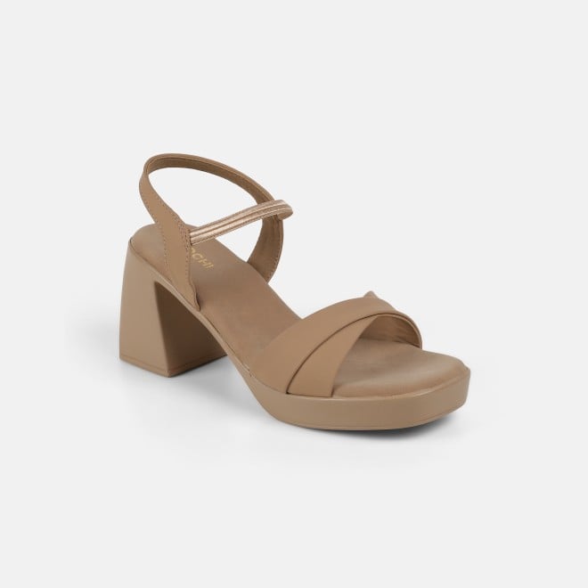 Mochi Women Beige Casual Sandals (SKU: 33-1460-20-36)