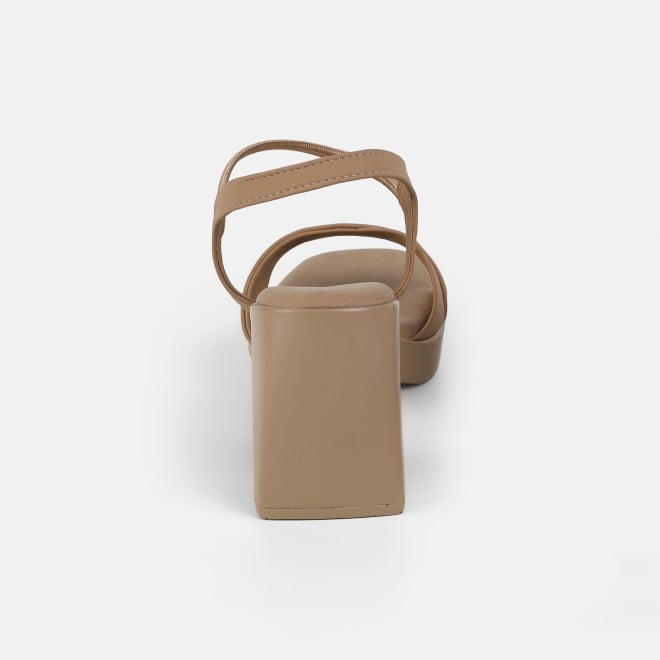 Mochi Women Beige Casual Sandals (SKU: 33-1460-20-36)