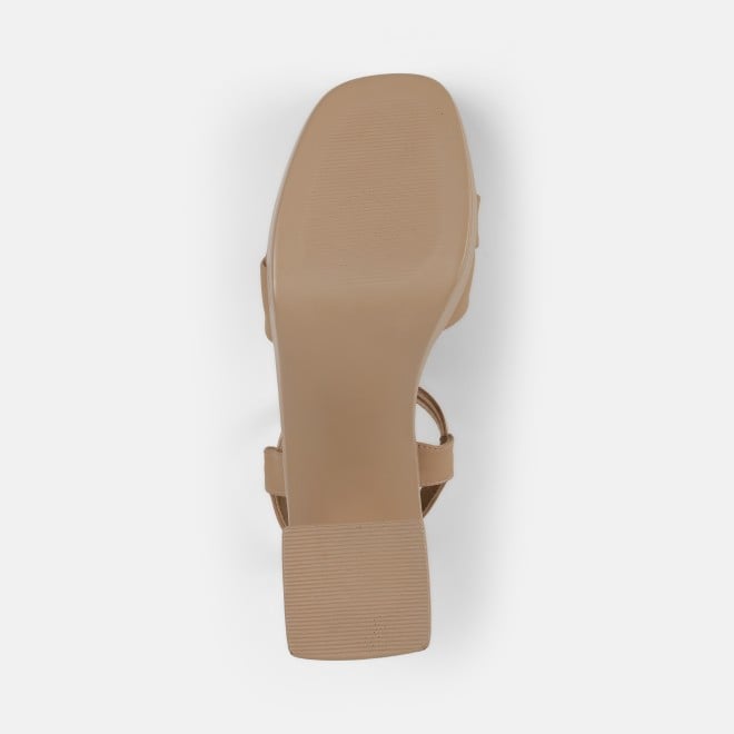 Mochi Women Beige Casual Sandals (SKU: 33-1460-20-36)