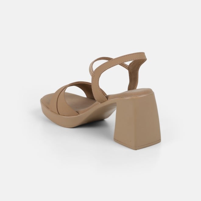 Mochi Women Beige Casual Sandals (SKU: 33-1460-20-36)