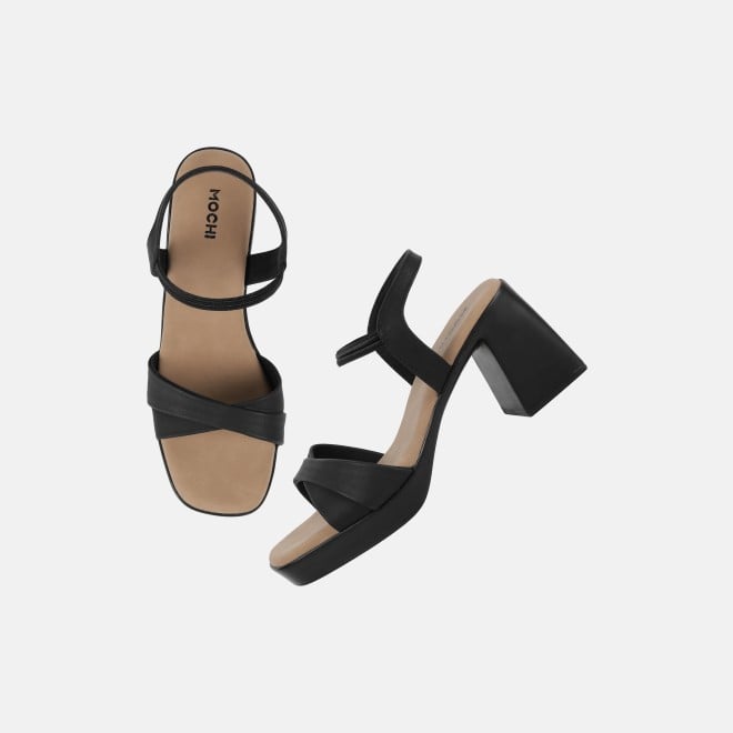 Mochi Women Black Casual Sandals (SKU: 33-1460-11-36)