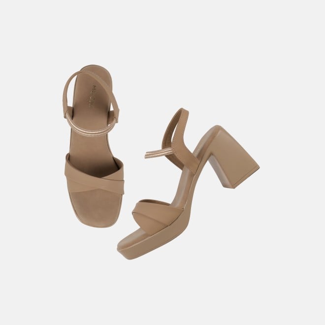 Mochi Women Beige Casual Sandals (SKU: 33-1460-20-36)