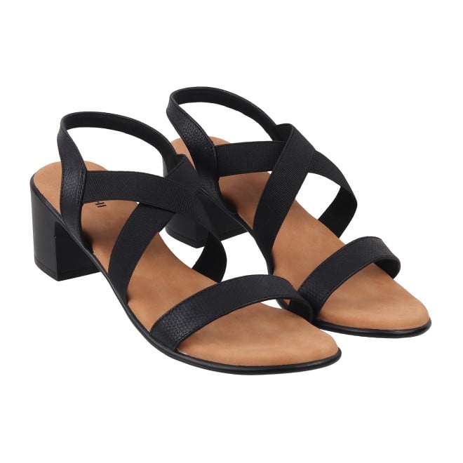 Mochi Women Black Casual Sandals