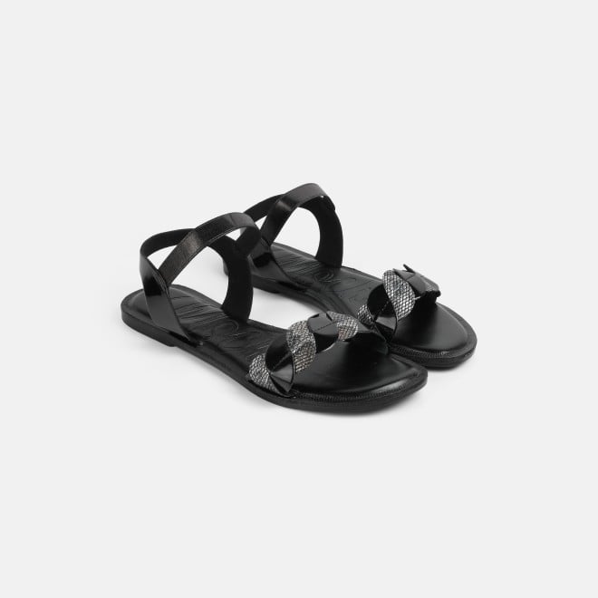 Mochi Women Black Casual Sandals (SKU: 33-1516-11-36)