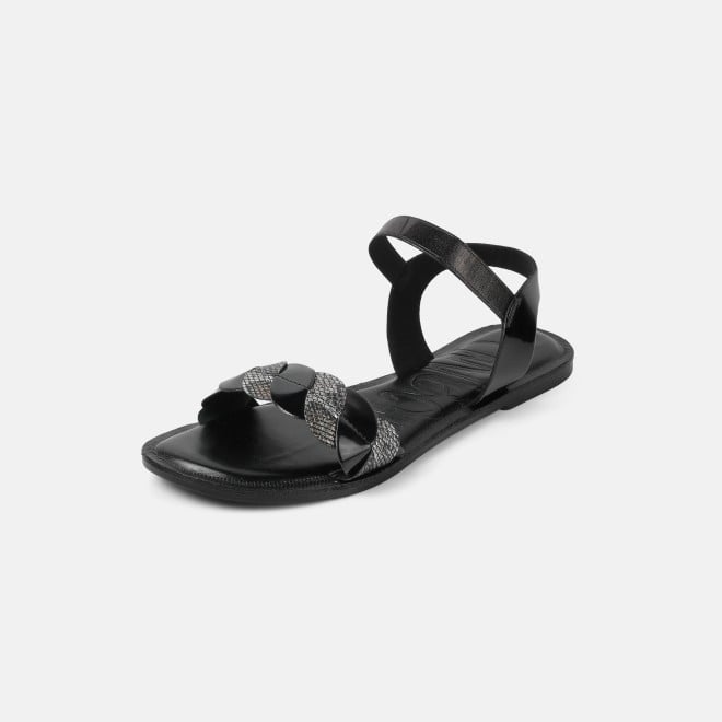 Mochi Women Black Casual Sandals (SKU: 33-1516-11-36)