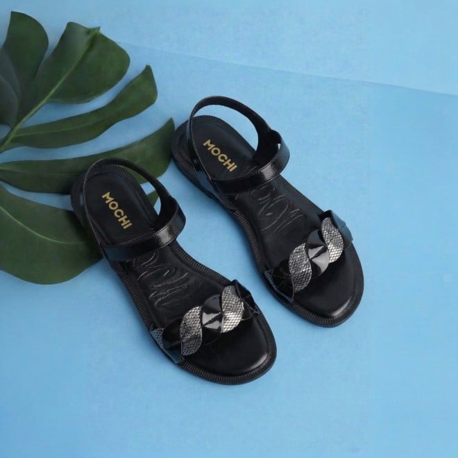 Mochi Women Black Casual Sandals (SKU: 33-1516-11-36)