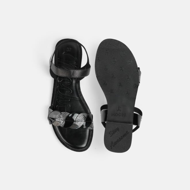 Mochi Women Black Casual Sandals (SKU: 33-1516-11-36)
