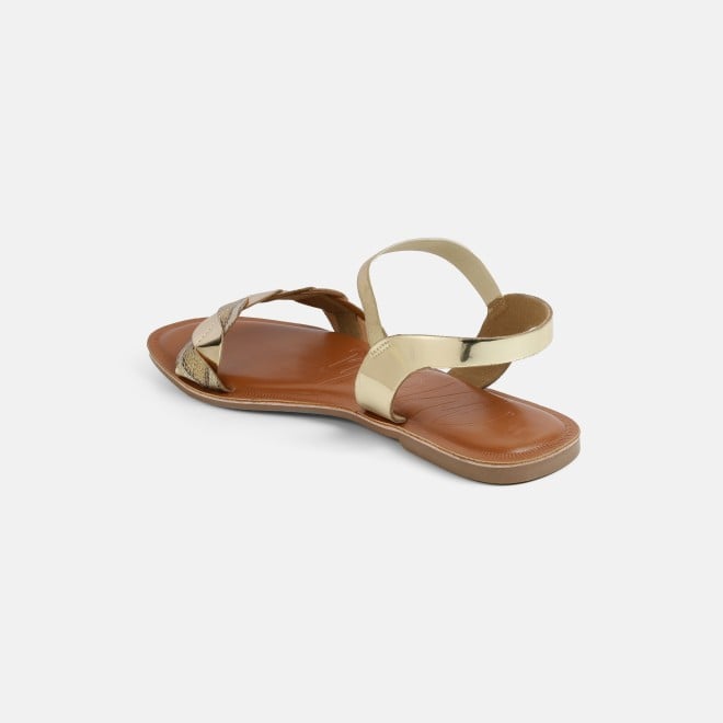 Mochi Women Gold Casual Sandals (SKU: 33-1516-15-36)