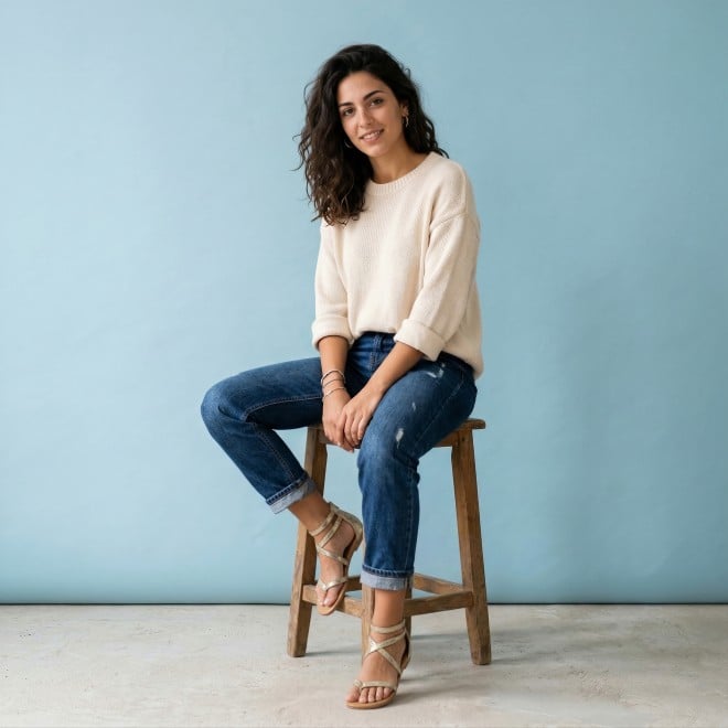 Mochi Women Gold Casual Gladiators (SKU: 33-1529-15-36)