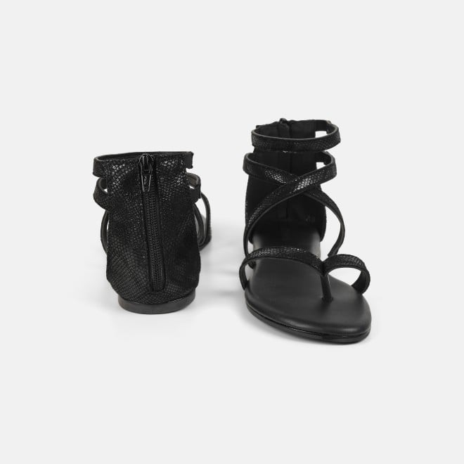 Mochi Women Black Casual Gladiators (SKU: 33-1529-11-36)
