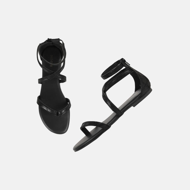 Mochi Women Black Casual Gladiators (SKU: 33-1529-11-36)