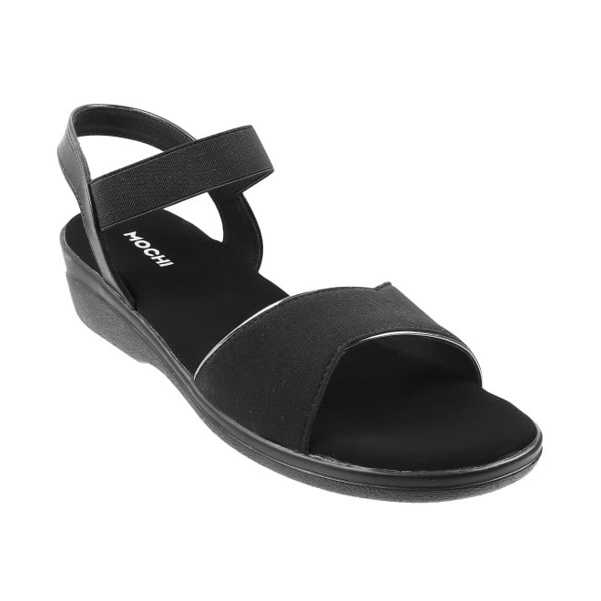 Mochi Women Black Casual Sandals