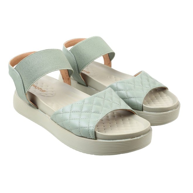 Mochi Women Light-Green Casual Sandals