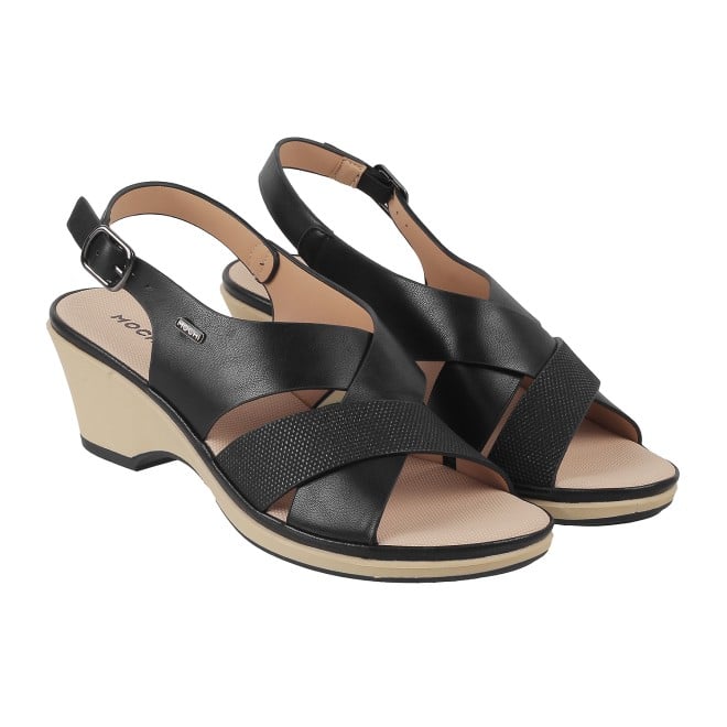 Mochi Women Black Casual Sandals