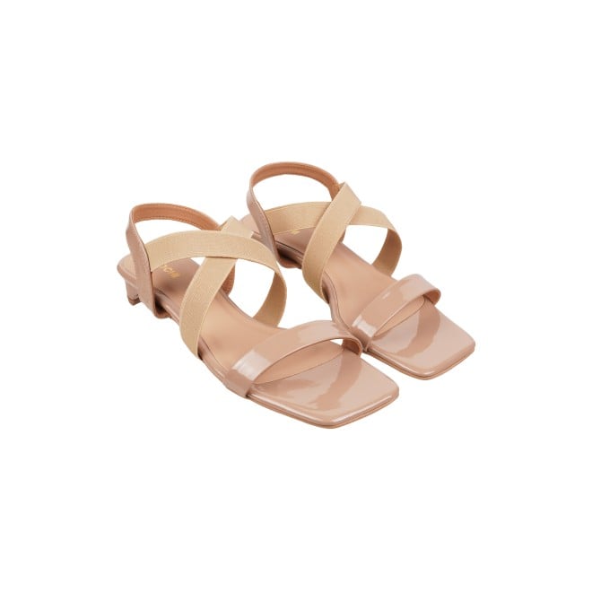 Mochi Women Beige Casual Sandals