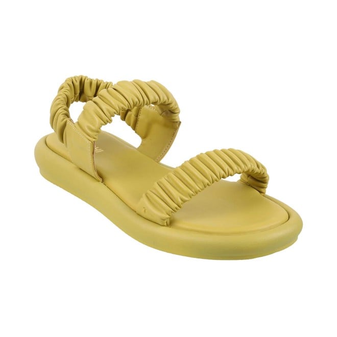 Mochi Women Yellow Casual Sandals