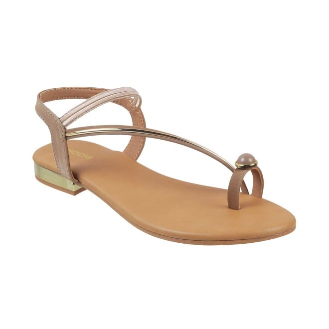 Mochi Women Khaki Casual Sandals