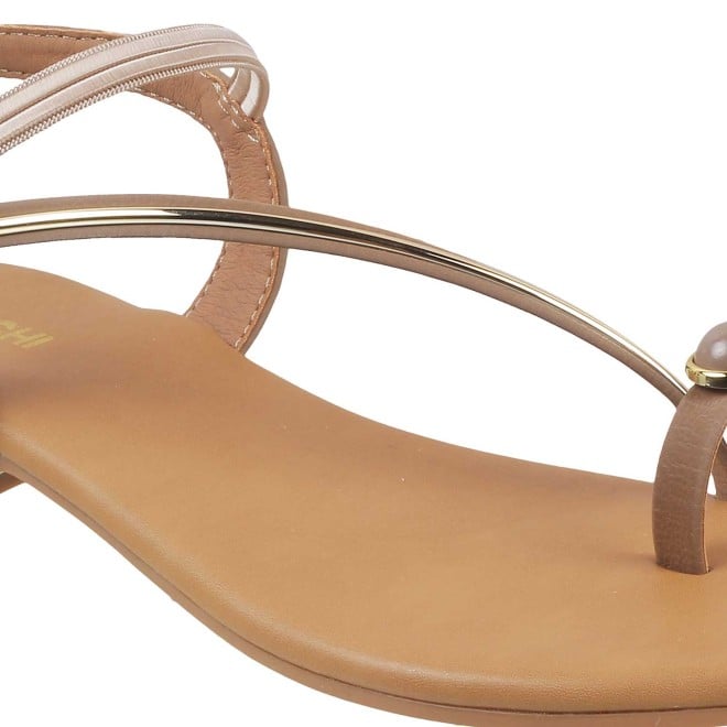 Mochi Women Khaki Casual Sandals (SKU: 33-251L-62-42)