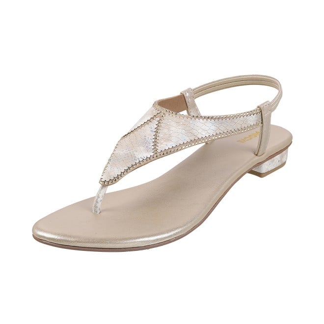 Mochi Women Gold Casual Sandals (SKU: 33-255L-15-42)