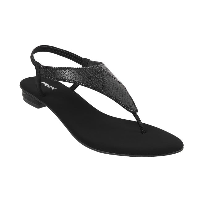 Mochi Women Black Casual Sandals