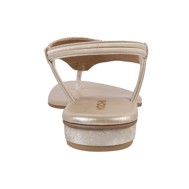 Mochi Women Gold Casual Sandals (SKU: 33-255L-15-42)