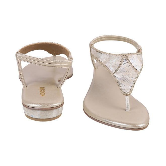 Mochi Women Gold Casual Sandals (SKU: 33-255L-15-42)
