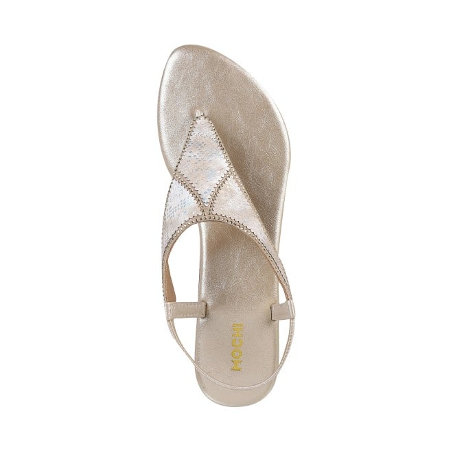 Mochi Women Gold Casual Sandals (SKU: 33-255L-15-42)