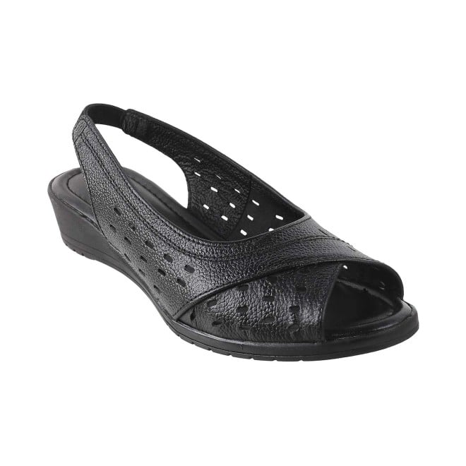Mochi Women Black Casual Sandals