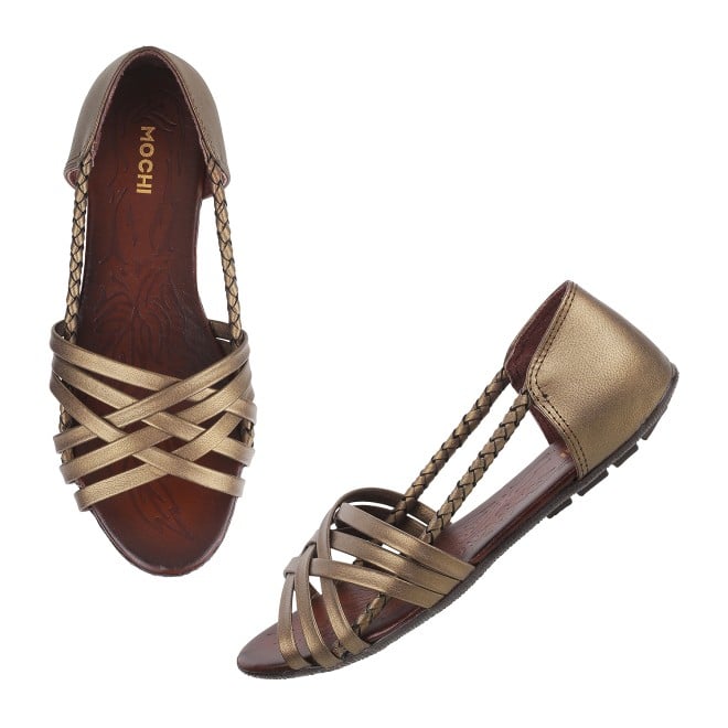 Mochi Women Bronze Casual Sandals (SKU: 33-3036L-46-42)
