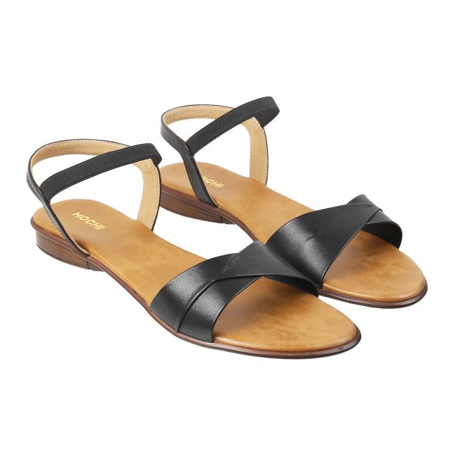 Mochi Women Black Casual Sandals