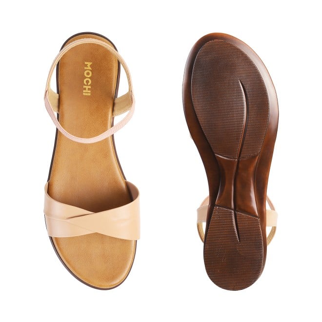 Mochi Women Beige Casual Sandals (SKU: 33-3041L-20-42)